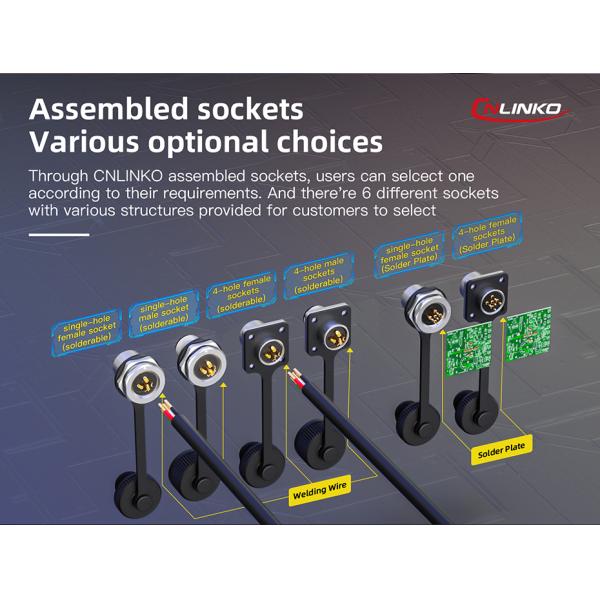 Cnlinko M12 ip68 male female 2 3 4 5 8 pin  aviation circular plug led power  industrial waterproof cable wire connector