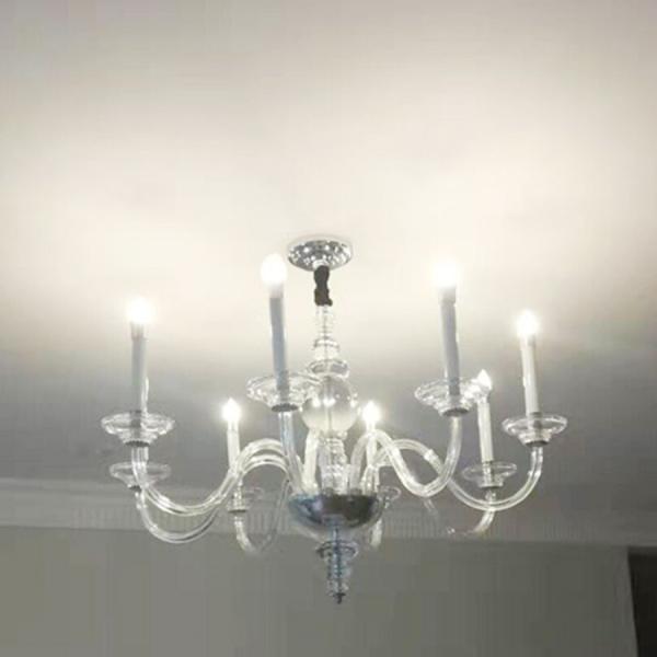 Modern minimalist light luxury fashion candle chandelier Nordic King George Round Chandelier(WH-MI-122)