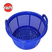 Cesto de plástico de malha circular durável para armazenar frutas e legumes
