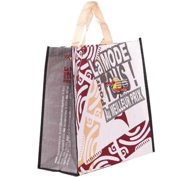 Foldable Non Woven Packaging Bags , Laminated Grocery Tote Bags Custom Printed