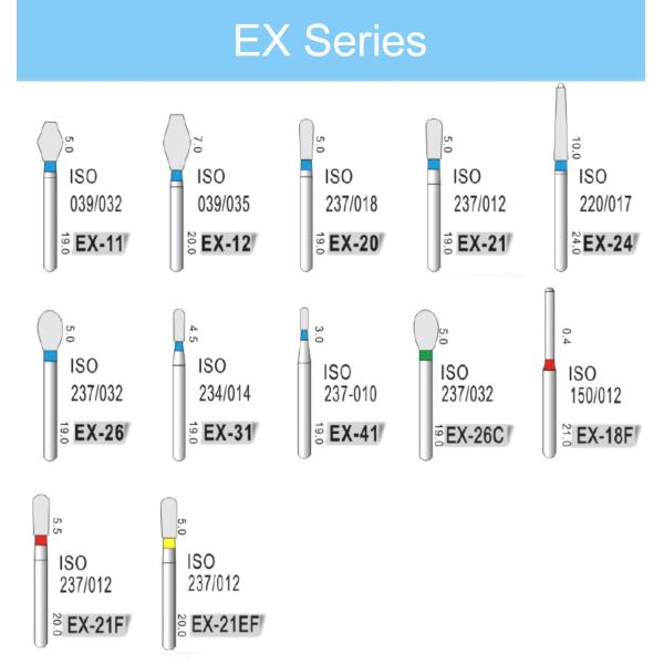 Fine FG Diamond Bur High Speed Drill Burr Carbide Pear Shaped Burs Dental