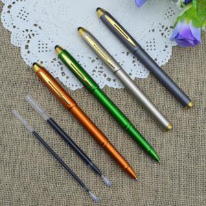 Gel pen,Promotional gel-ink pen with cap,black rubber gel-ink pen with screen touch pen