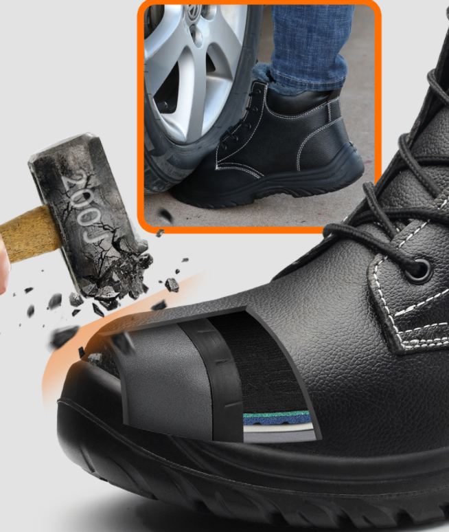 Waterproof Safety Work Shoes for Men Steel Toe Anti-Smash Anti-Puncture Sneakers Durable Non-Slip Protective Footwear Comfortable Breathable Construction Safety Boots