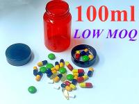 PET 100cc Plastic Medicine Bottles 150ml Red Bottle Medicine
