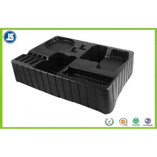 2.0mm Black Blister Packaging Tray Compartment For Electronic Packaging