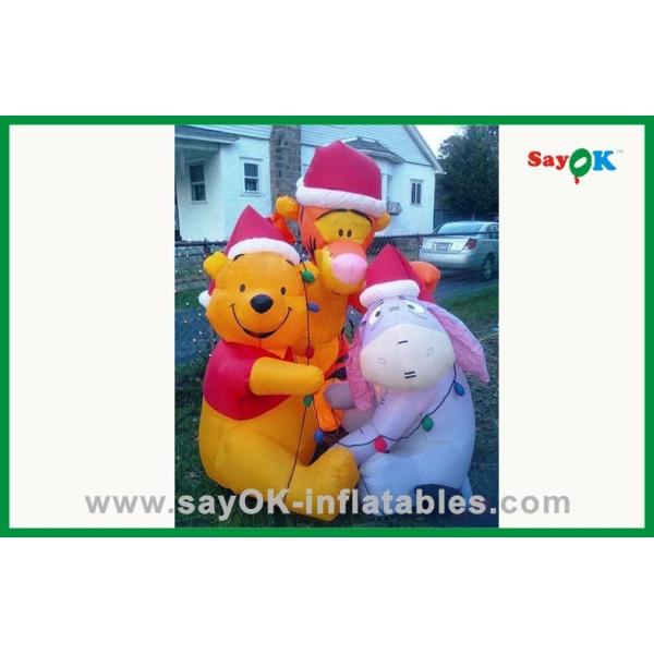 Personnages de dessin animé gonflables du jaune 210D Oxford d'ours gonflable