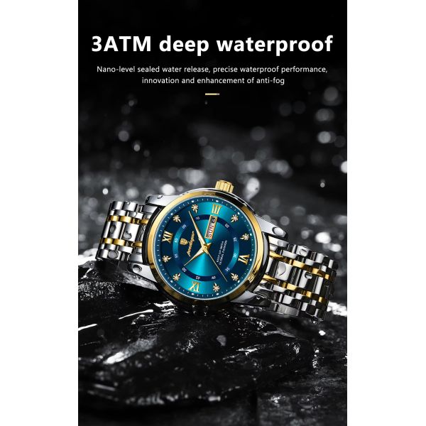 Monochrome Chrono: The Executive Watch In Deep Midnight Blue & Forest Green
