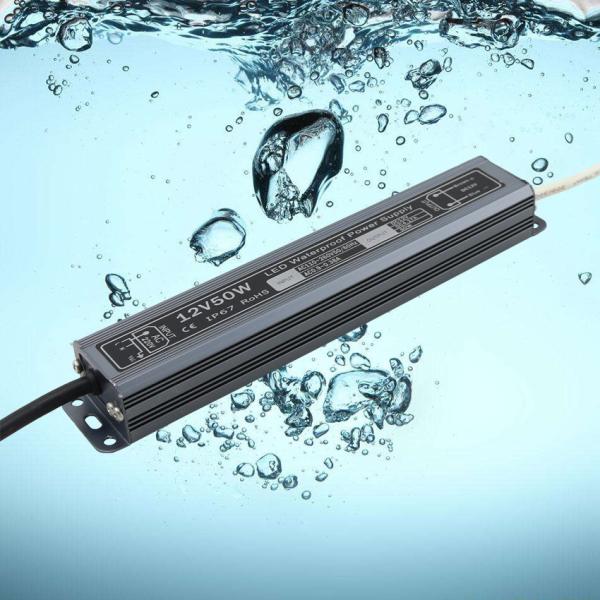 12v 50w waterproof power supply IP67 with coffee color LED transformer Adapter for LED Light
