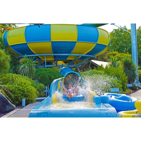 Anti - Crack Fiberglass Space Bowl Slide / Toilet Water Slide Sunproof