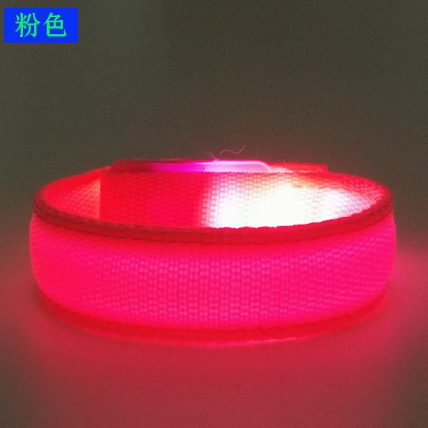 Custom Offset Printing Nylon Flashing LED Bracelets Glow in Dark for Events Concerts