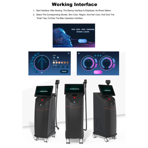 4 Wave Length 790 940 808 1060nm Diode Laser Hair Removal Machine For Women