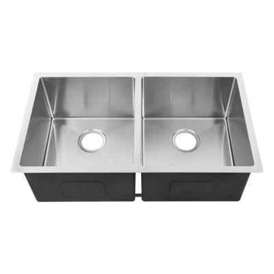100% Brand New Japan Double Bowl Kitchen Sink For Narrow Worktop