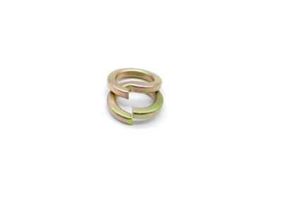 O zinco amarelo das arruelas de aço da mola GB93 chapeou arruelas de fechamento rachadas 2mm 48mm