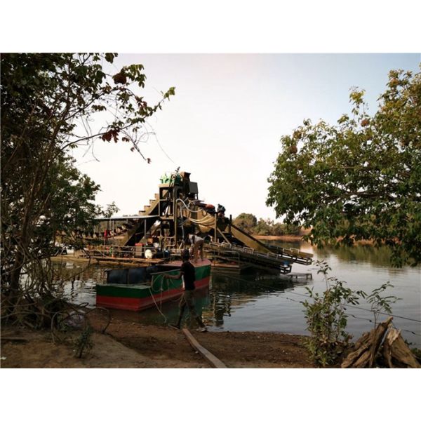 JC-3000 Ladder Winch Bucket Chain River Sand Dredger 400m3/h Output