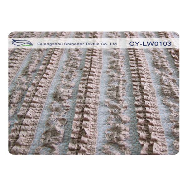 Home Textile Stretch Lace Fabric 40% Nylon 50% Cotton 10% Spandex CY-LW0103