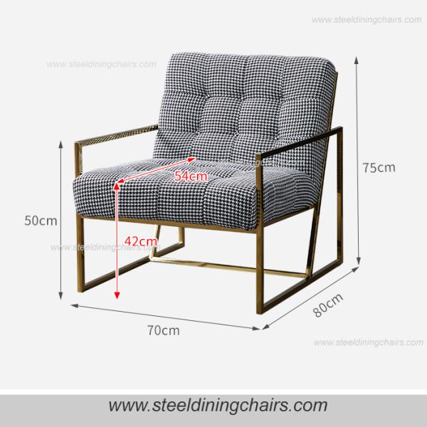 Furniture Hotel Restaurant Accent 42cm 70cm Single Seater Office Sofa