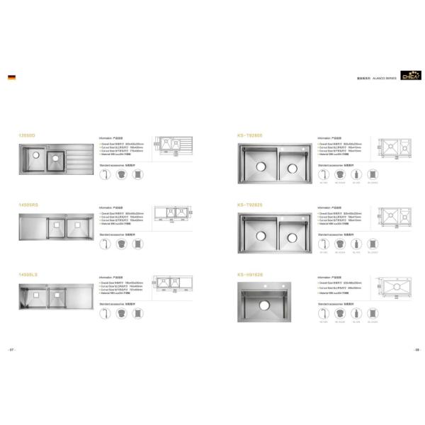 Handmade House Single Bowl Kitchen Sinks Stainless Steel Kitchen Sinks With Filter Basket