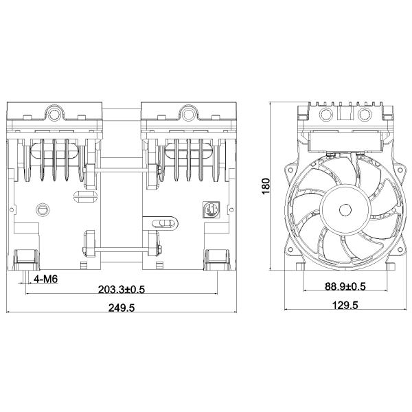 масло 330W без AC 220V 50Hz вакуумного насоса GSE компрессора воздуха зубоврачебного