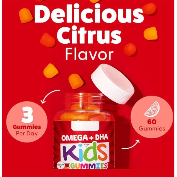 Gelatin Free Omega 3 DHA Kids Gummies For Brain Health And Immune Support