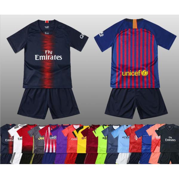 Custom kids soccer jersey full kit with socks football jersey for kids