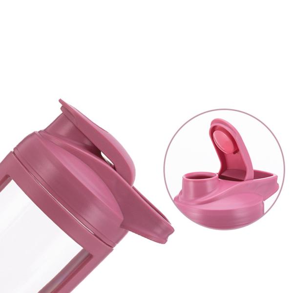 Anti-corrosion Coating Equipped 650ml Plastic Shaker Bottle for Protein Sports Gym