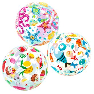 HIGH QUALITY 3pcs Lovely Cute Sea Creature Clear Beach Ball Lively Print Beach Ball KIDS PVC TOY BALL