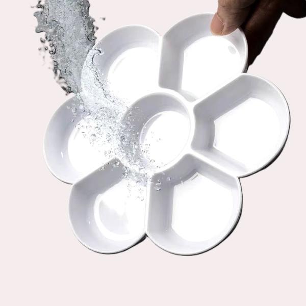 17cm Round Plastic Paint Palettes for Kids , Acrylic Paint Palette for Students DIY Craft