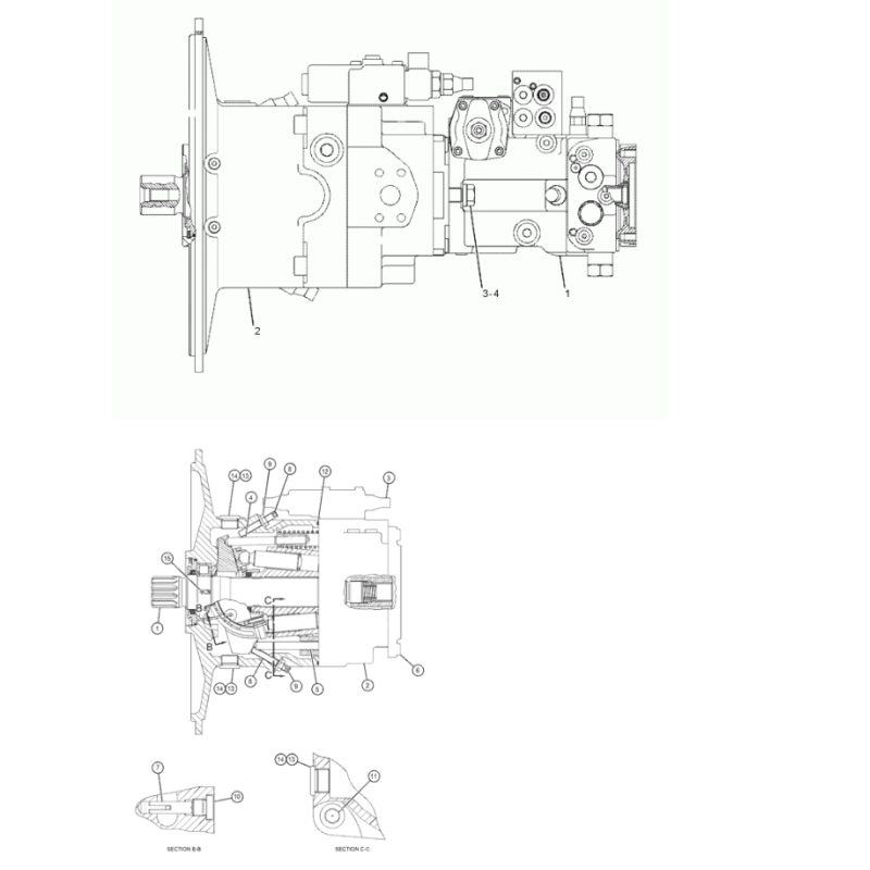 Rexroth A11vo130 M315D M317D Hydraulic Pump For Excavator Spare Parts 340-3402 Axial Piston Pump Aftermarket