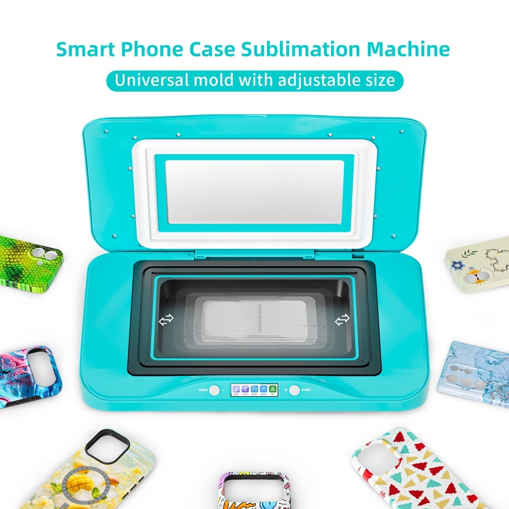 Universal Mold Supported 3D Curved Surface Transfer Heat Press for Curved Phone Case 3D Heat Transfer Printing Machine