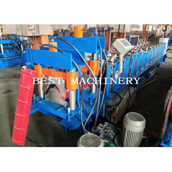 Best Glazed Roof Ridge Cap Roll Forming Machine 3KW 12m/min Production