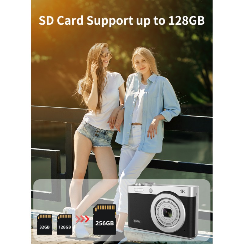 2026 Hot Sale 4K Video CMOS Digital Cameras 5X Optical Zoom 2.8 Inch IPS Screen with Auto Focus Anti-Shake Function Vlog Camera