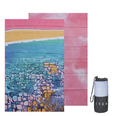 A extra grande lixa a toalha de praia livre de Microfiber da ressaca de Packable com Mesh Bag