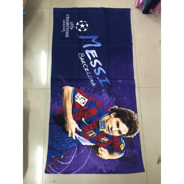 Customize football sport towel Barcelonaes football club towel beach towel soccer towel