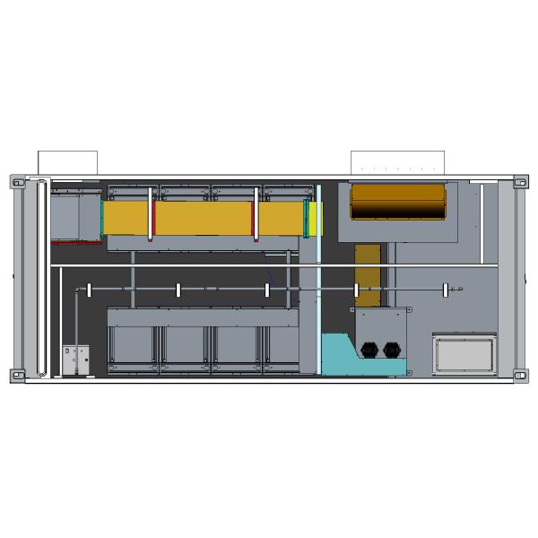 Система накопления энергии наивысшей мощности 1MWh 40ft Containerized