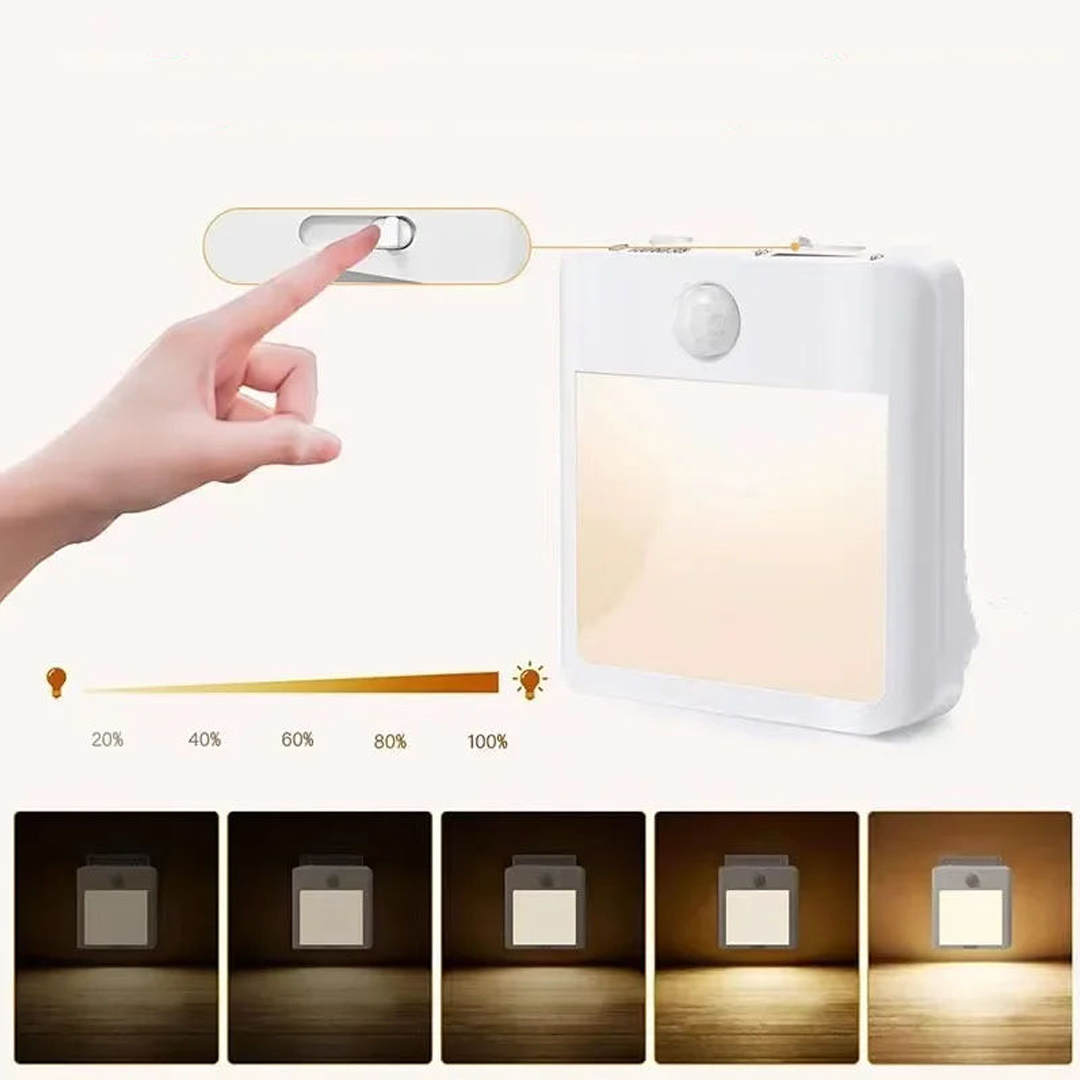 LED Night Light with Motion Detection and Frosted Glass Design for 40000 Hours Working Time