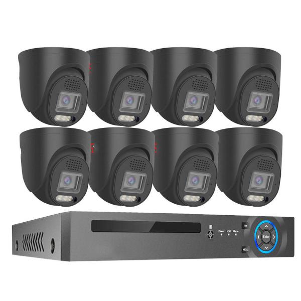 8 Channels Customized Metal Dome Style H.265 4K 8MP Wired POE IP Network CCTV Home Security Camera System