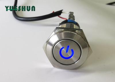 O diodo emissor de luz de aço inoxidável do interruptor de tecla iluminou o tipo vida útil longa do poder