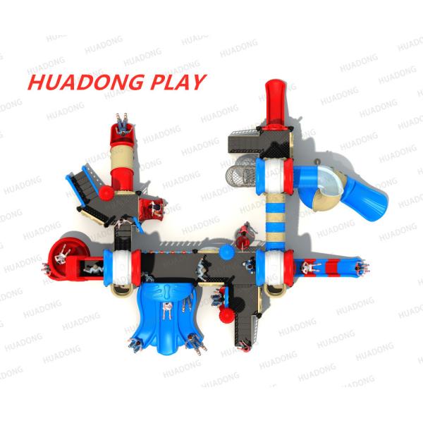 Pepsi House Series Outdoor Playground Slides / Childrens Outdoor Playsets