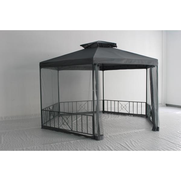 Outdoor Waterproof Garden Canopy Pergola with Customized Colors Hexagonal Double Roof