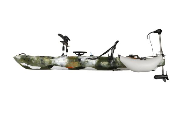 Motor elétrico poderoso caiaque posto, espessura da casca do caiaque 5mm da pesca de mar