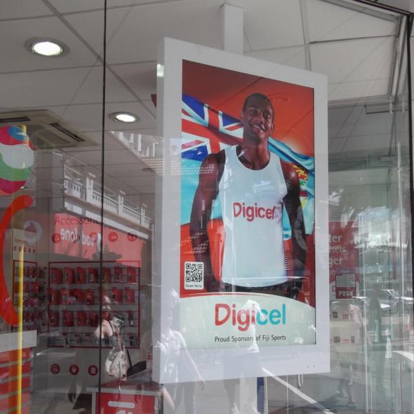 Double Sided Hanging LCD Poster Display Advertising Digital Signage Kiosk