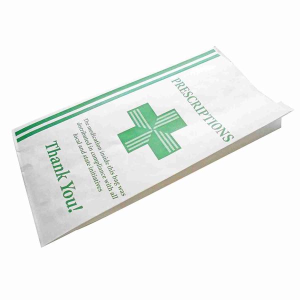 50gsm-100gsm SOS Kraft Prescription Pharmacy Paper Bag For Medicine