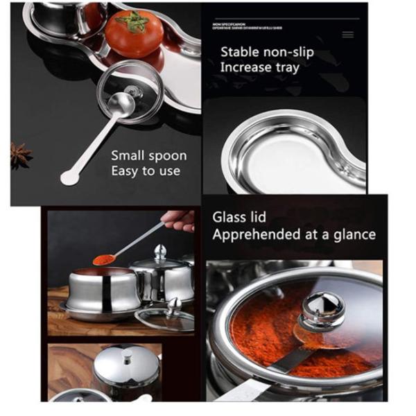 Приправляя набор банок опарников специи нержавеющей стали Condiment