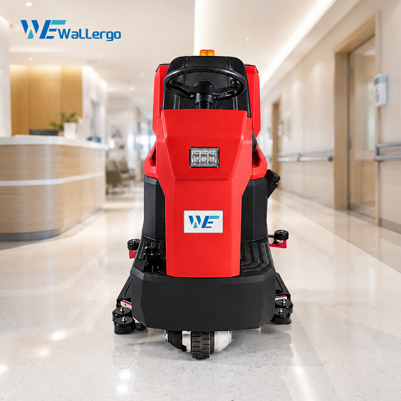 High Quality 2380W Industrial Floor Scrubber Machine 130L Large-capacity Clean Water tank Applicable to Factory Floor Cleaning