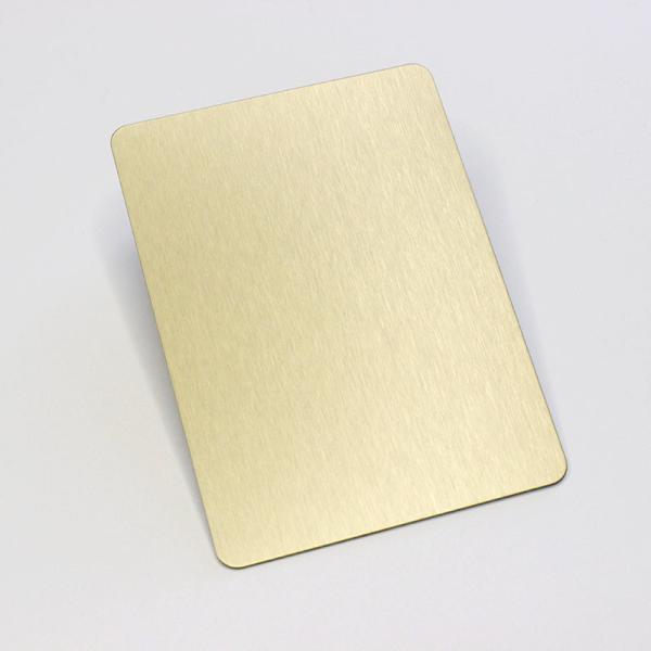 Gold Brushed Bronze Hairline Stainless Steel Sheet For Building Decoration AISI 201 430 Grade SS Plate