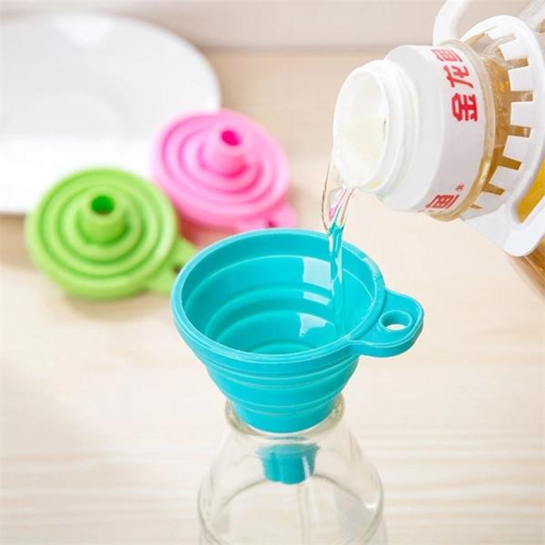 Silicone Folding Funnel The Perfect Addition to Your Kitchen for Utensil Dispensing