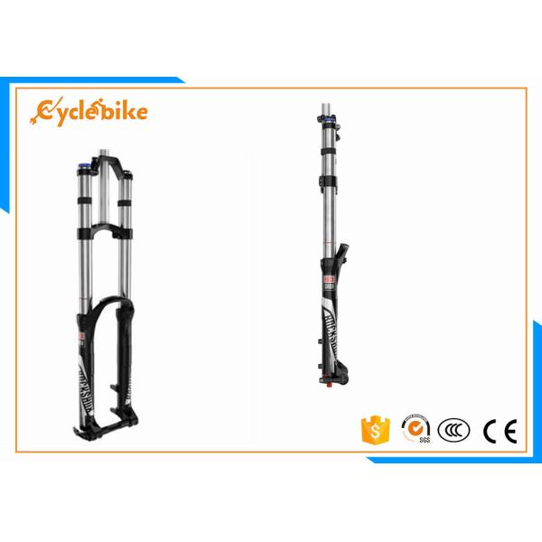 Black Electric Bike Suspension Fork 210mm Maximum Rotor Size