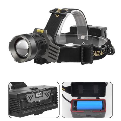 FTH653-1 Farol recarregável,1200 Lumen Impermeável IPX4 com liga de alumínio preto + ABS