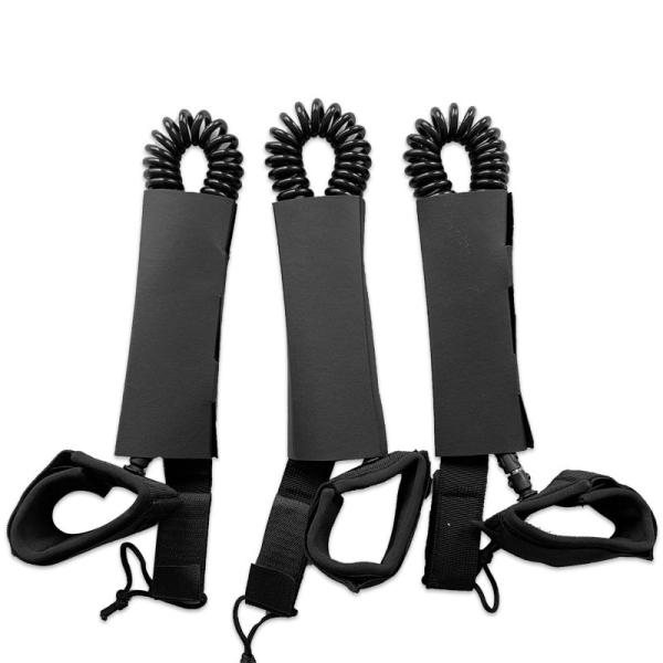 Premium 10 Feet SUP Coil Leash With Full Size Padded Ankle Cuff