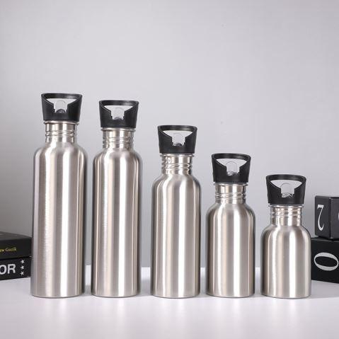 350ml 500ml 600ml Oem Odm Single Wall Stainless Steel Water Bottle BPA Free Stainless Steel Travel Water Bottle Lightweight Minimalistic Design